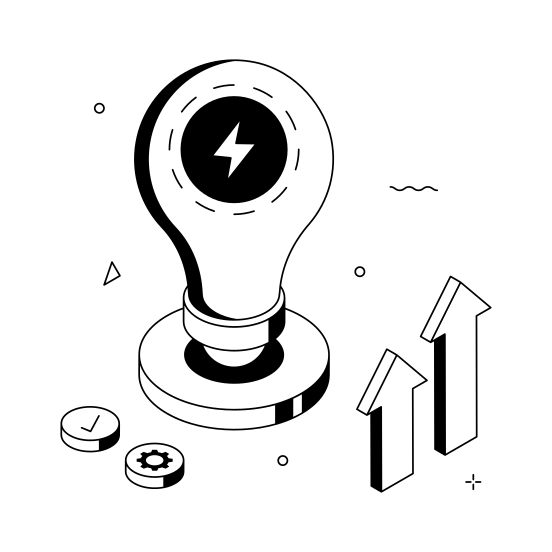 Marketing, Idea, Innovation, Business, Inspiration, Growth, Success illustration