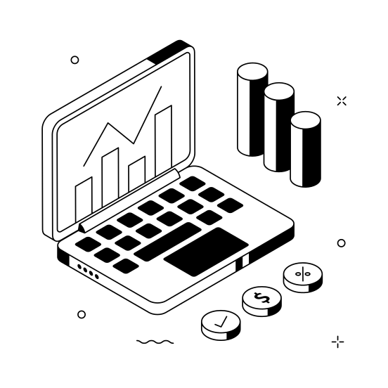 Online, Data, Analytics, Analysis, Statistics, Digital, Marketing illustration