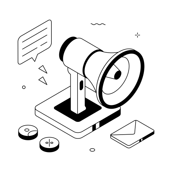 Outbound, Marketing, Digital, Promotion, Announcement, Advertisement, Campaign illustration