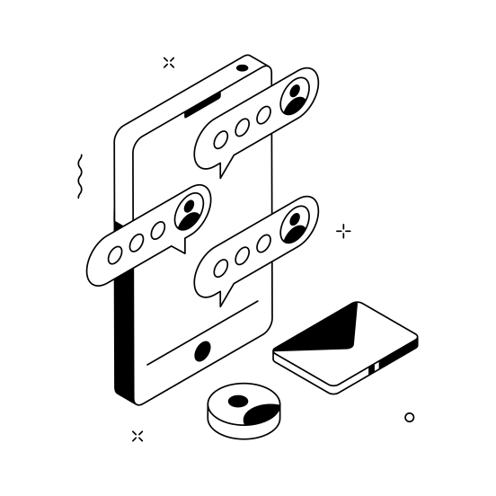 Sms, Marketing, Email, Digital, Mobile, Internet, Messaging illustration