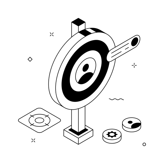 Target, Audience, Customer, Focus, Strategy, Business, Advertising illustration