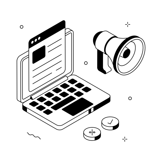 Website, Marketing, Campaign, Promotion, Content, Webpage, Digital illustration