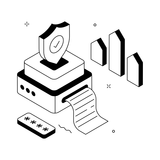 Data, Security, Privacy, Protection, Cybersecurity illustration