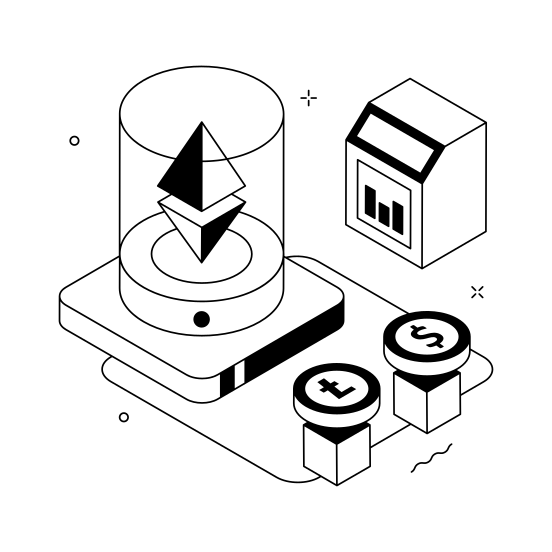 Digital, Finance, Blockchain, Cryptocurrency, Currency illustration