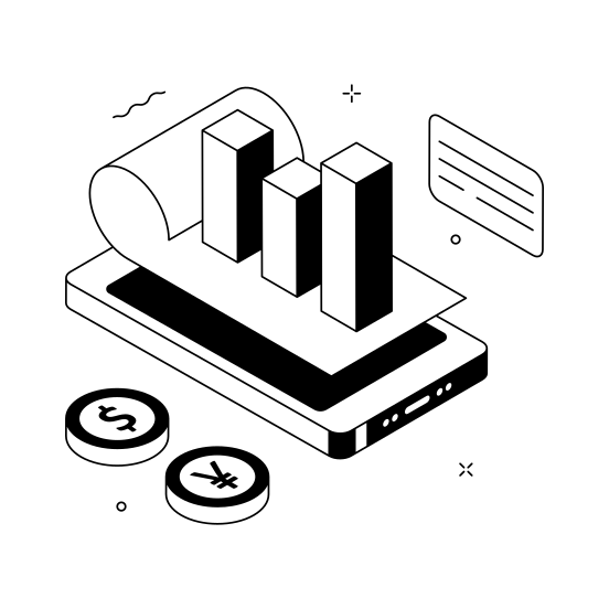 Financial, Analysis, Business, Analytics, Statistics illustration
