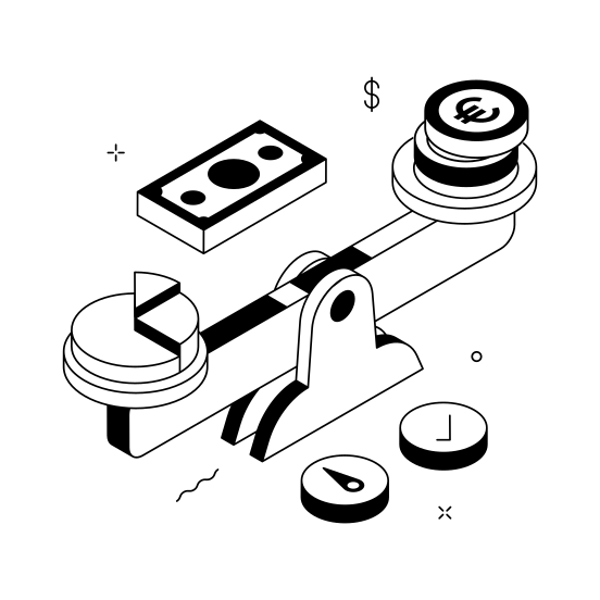 Financial, Balance, Money, Stability, Investment illustration