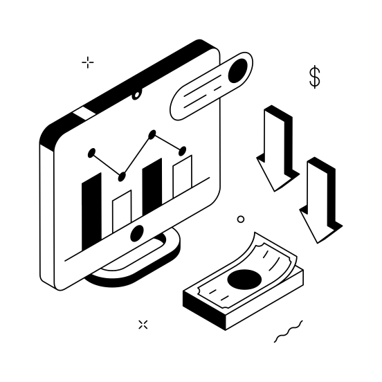Financial, Loss, Economic, Business, Decline illustration