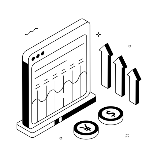 Market, Analysis, Financial, Stock, Growth illustration