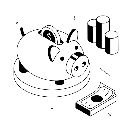 Piggy Bank, Savings, Money, Budget, Planning illustration