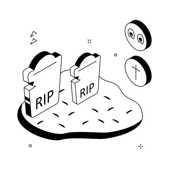 Graveyard, Tombstone, Gravestone, Grave, Tomb, Spooky, Halloween illustration