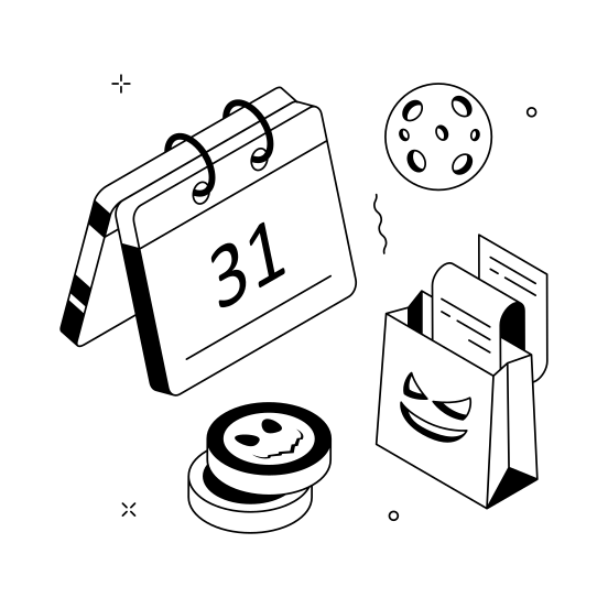 Halloween, Calendar, Date, Event, Festival, Datebook, Reminder illustration