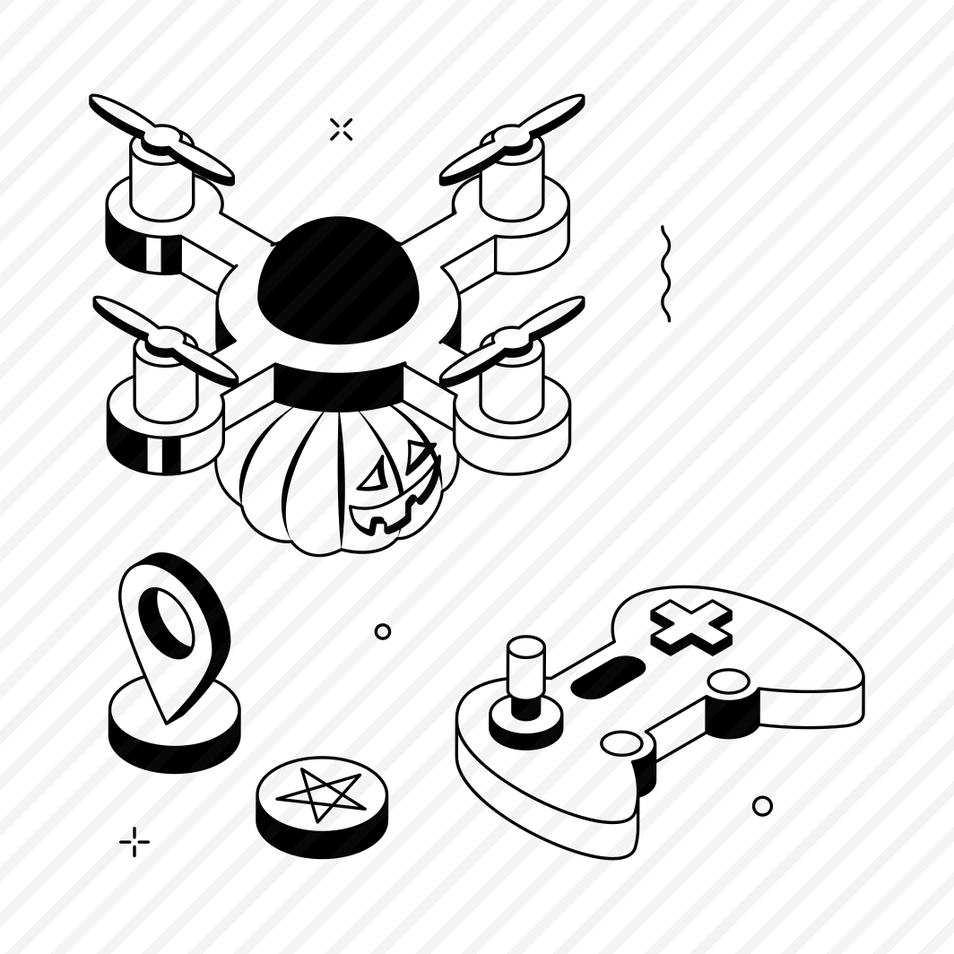 Halloween, Drone, Pumpkin, Game, Controller, Spooky, Celebration preview