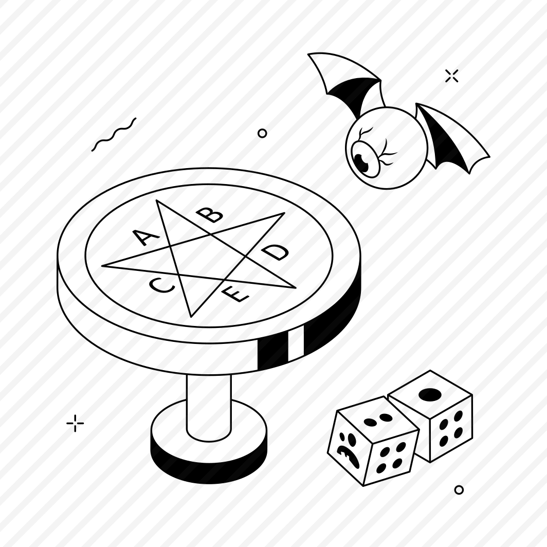 Halloween, Magic, Game, Board, Dice, Witchcraft, Fortune preview