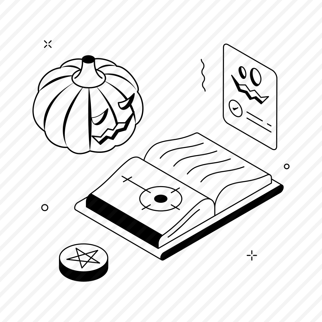 Halloween, Magic, Pumpkin, Spellbook, Ghost, Spooky, Haunted preview