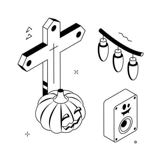 Halloween, Party, Spooky, Scary, Creepy, Haunted, Celebration illustration