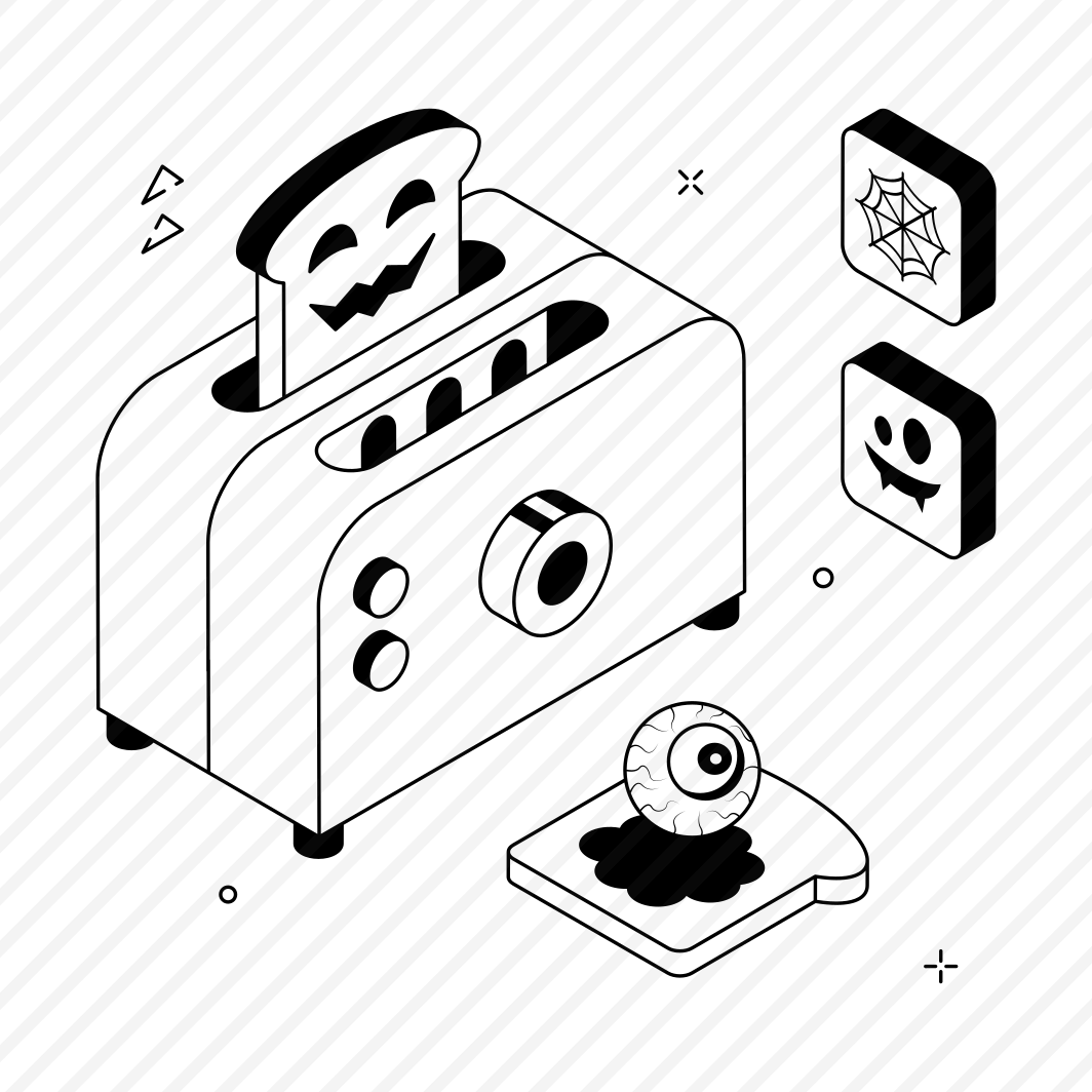 Halloween, Toast, Toaster, Bread, Spooky, Scary, Food preview