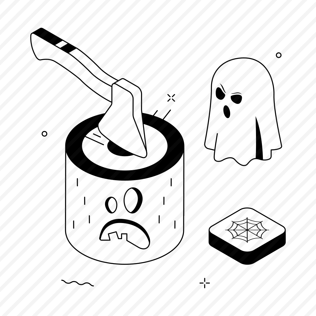 Haunted, Lumber, Axe, Hatchet, Ghost, Spooky, Creepy preview