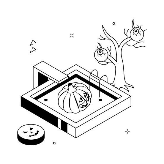Spooky, Pool, Creepy, Haunted, Halloween, Eerie, Horror illustration