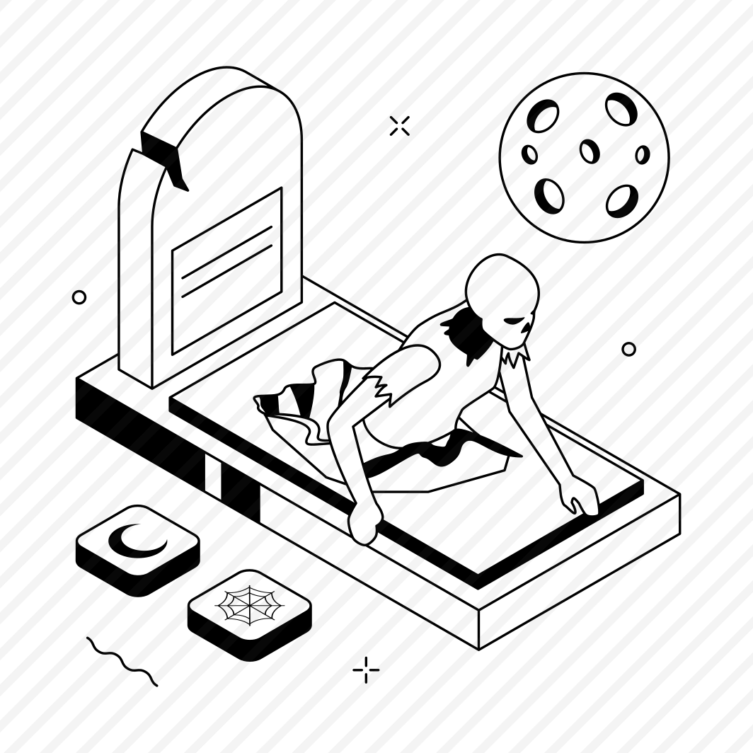 Zombie, Monster, Gravestone, Tombstone, Spooky, Creepy, Scary preview