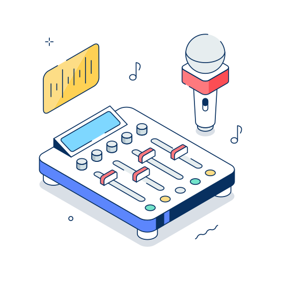 Audio, Mixer, Sound, Dj, Microphone illustration
