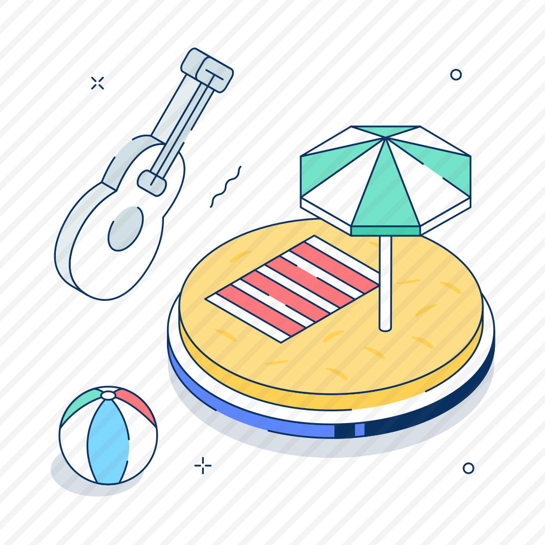 Beach, Summer, Vacation, Guitar, Umbrella preview