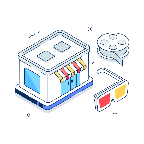 Cinema, Hall, Movie, Film, Entertainment illustration