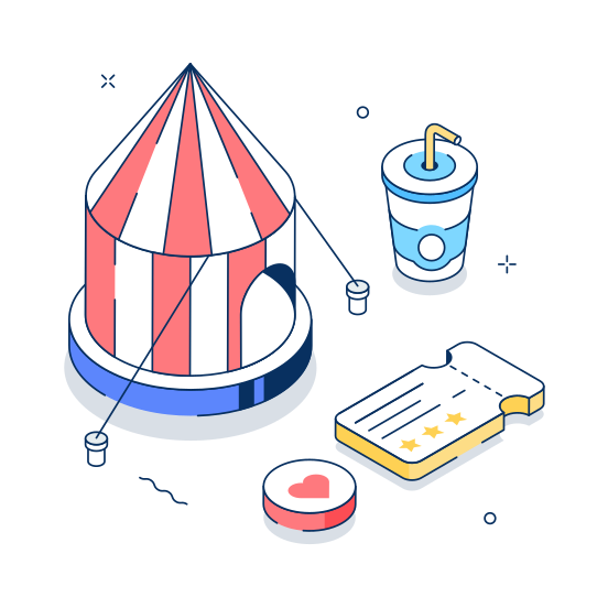 Circus, Tent, Fun, Entertainment, Amusement illustration