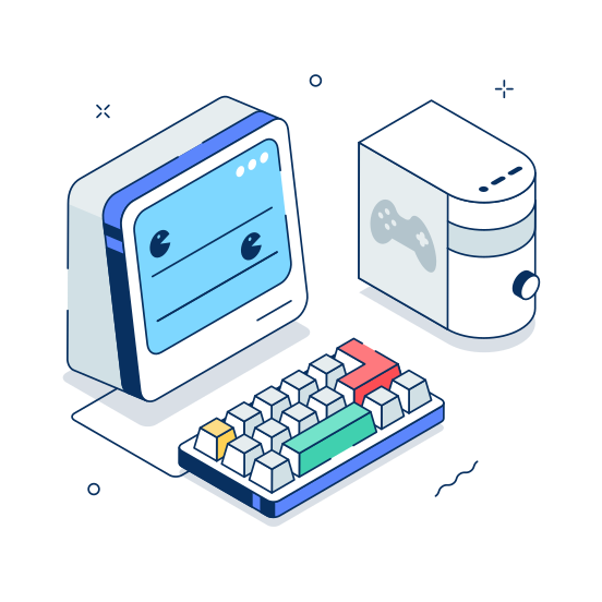 Gaming, Pc, Computer, Setup, Gamer illustration