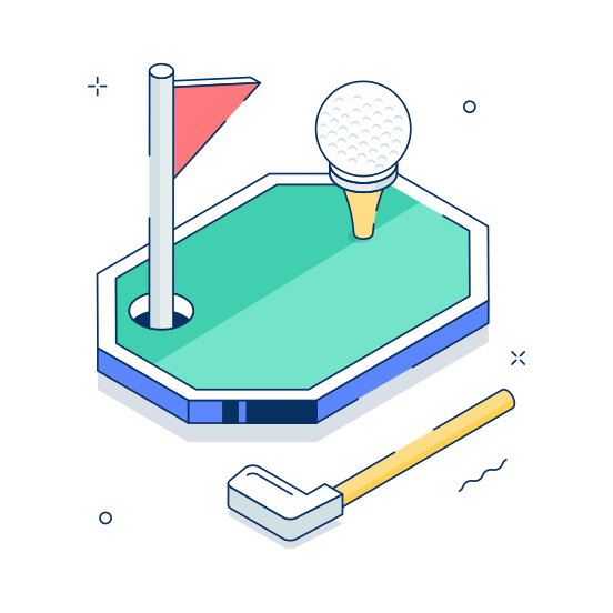 Golf, Game, Sports, Leisure, Entertainment illustration