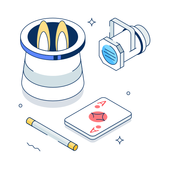 Magic, Show, Entertainment, Cards, Entertainment illustration