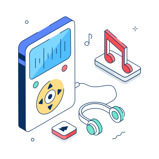 Music, Player, Media, Audio, Device illustration