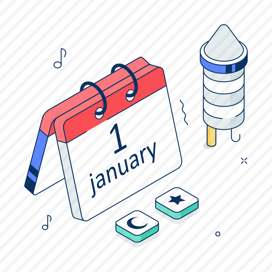 New Year, Calendar, January, First Day, Celebration preview