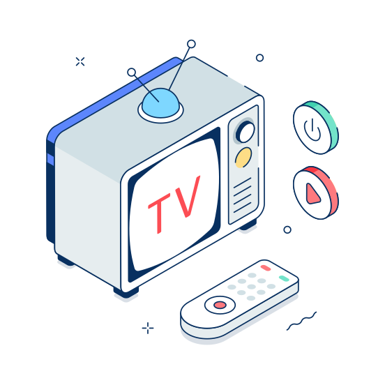 Television, Tv, Media, Entertainment, Video illustration