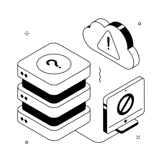 Cloud, Server, Database, Data, Storage illustration