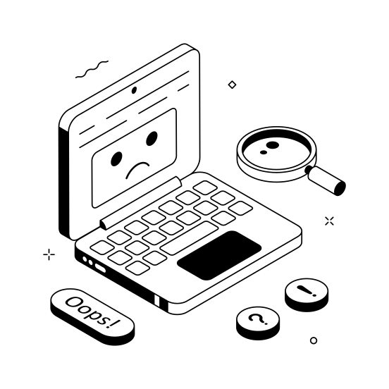 Computer, Error, Malfunction, System, Notification illustration