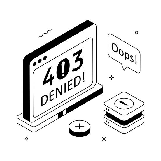 Denied, , Error, Permission, Restricted illustration