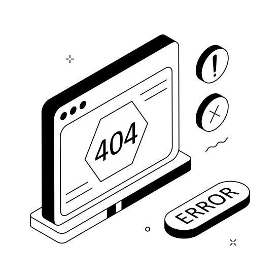 Page, Error, , Not Found, Website illustration