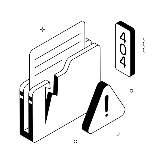 Page, Not Found, Error, File, Folder illustration