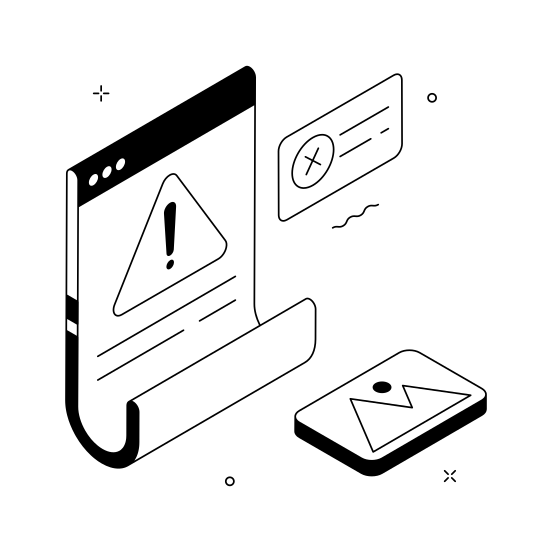 Page, Warning, Error, Website, Alert illustration