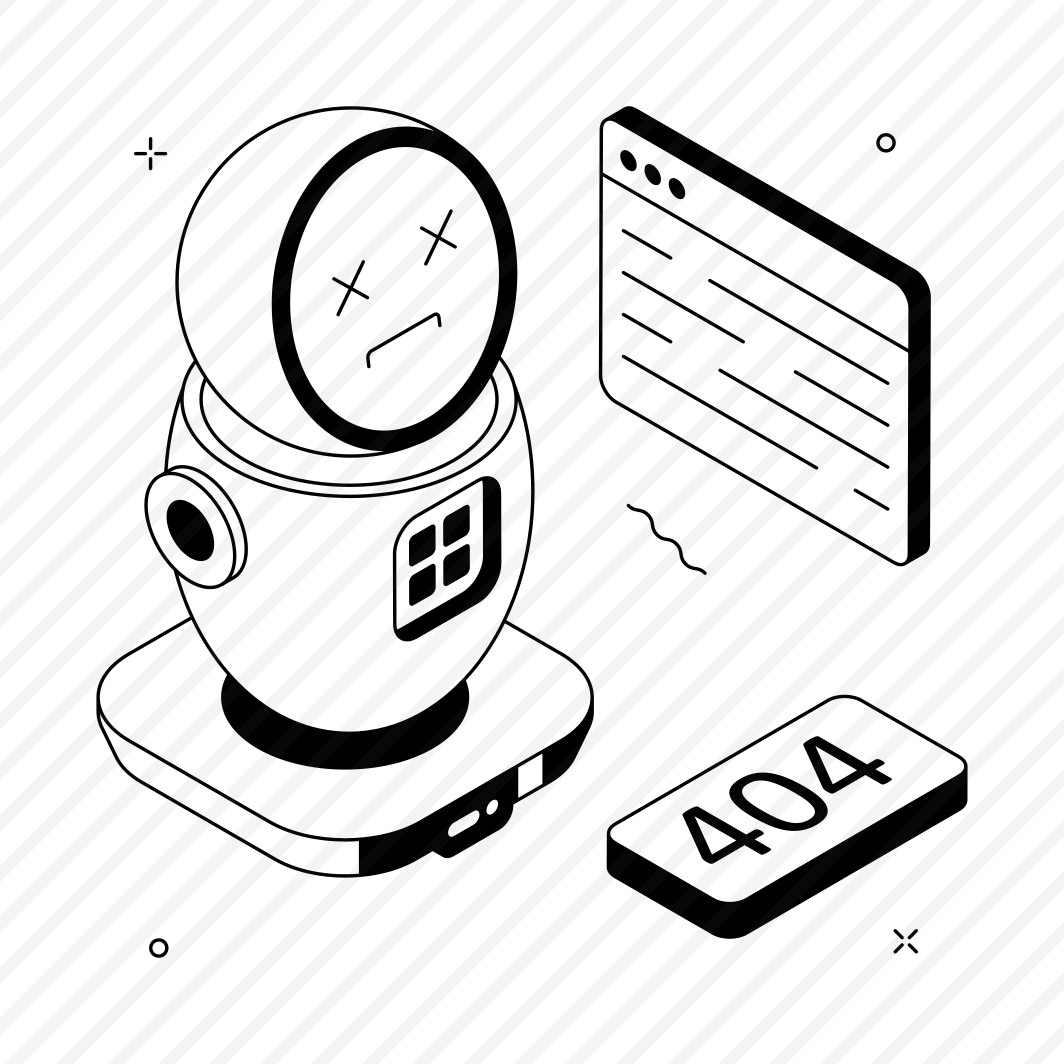 Robot, Bot, Not Found, Page, Website preview