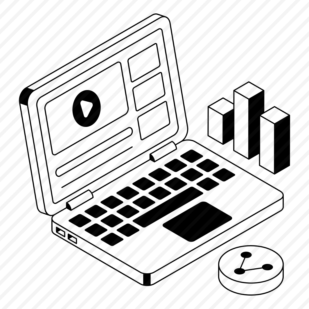 Analytics, Streaming, Media, Laptop, Video preview