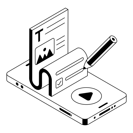 Content, Writing, Creation, Blogging, Copywriting illustration