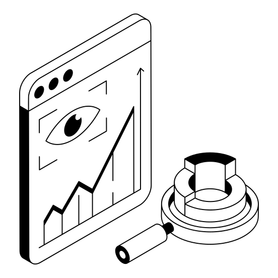 Data, Vision, Monitoring, Web, Surveillance illustration