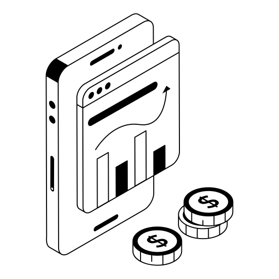 Financial, Analysis, Sales, Online, Infographics illustration