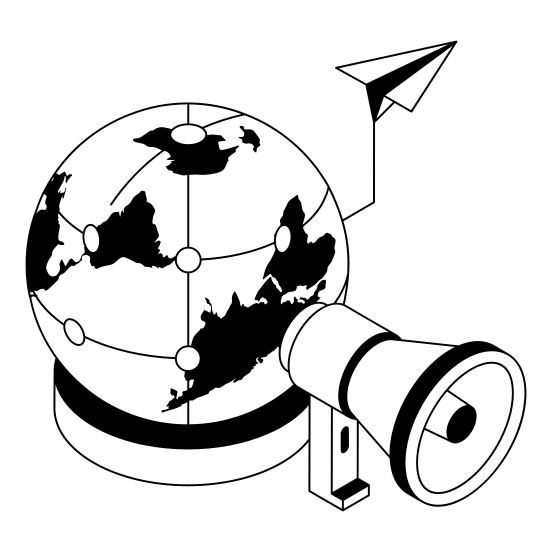Global, International, Promotion, Foreign, Advertising illustration
