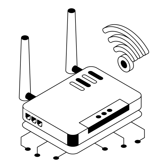 Router, Modem, Device, Wifi, Internet illustration