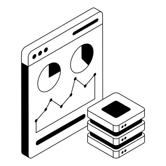 Server, Analysis, Data, Storage, Hosting illustration