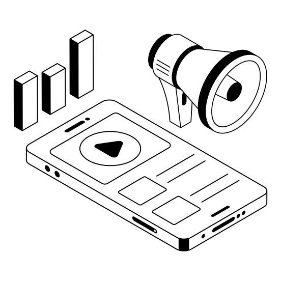 Video, Ad, Promotion, Social, Media illustration