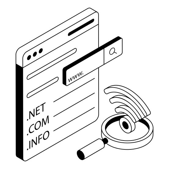Web, Address, Domains, Registration, Site illustration