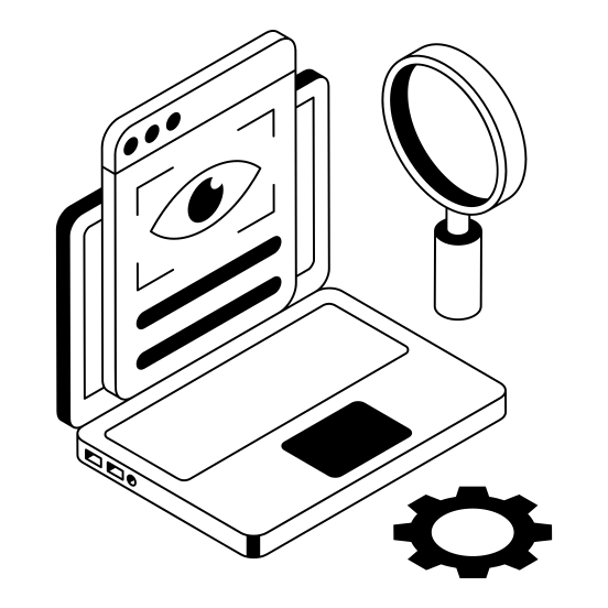 Web, Monitoring, Vision, Surveillance, Search illustration